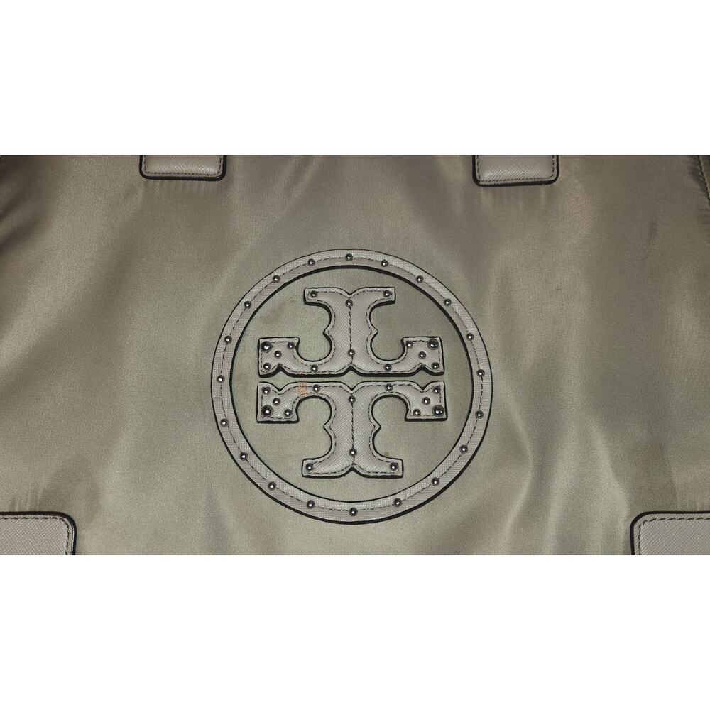 Tory Burch Ella Studded Tan Tote Bag - Picture 16 of 16